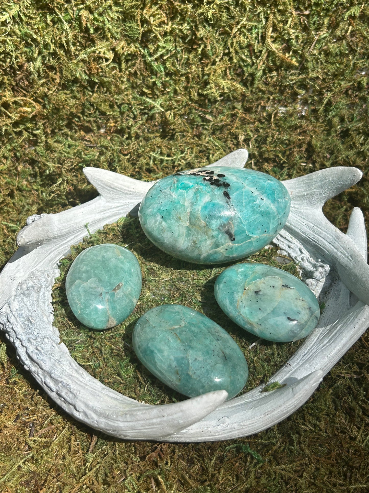 Amazonite Palm Stones