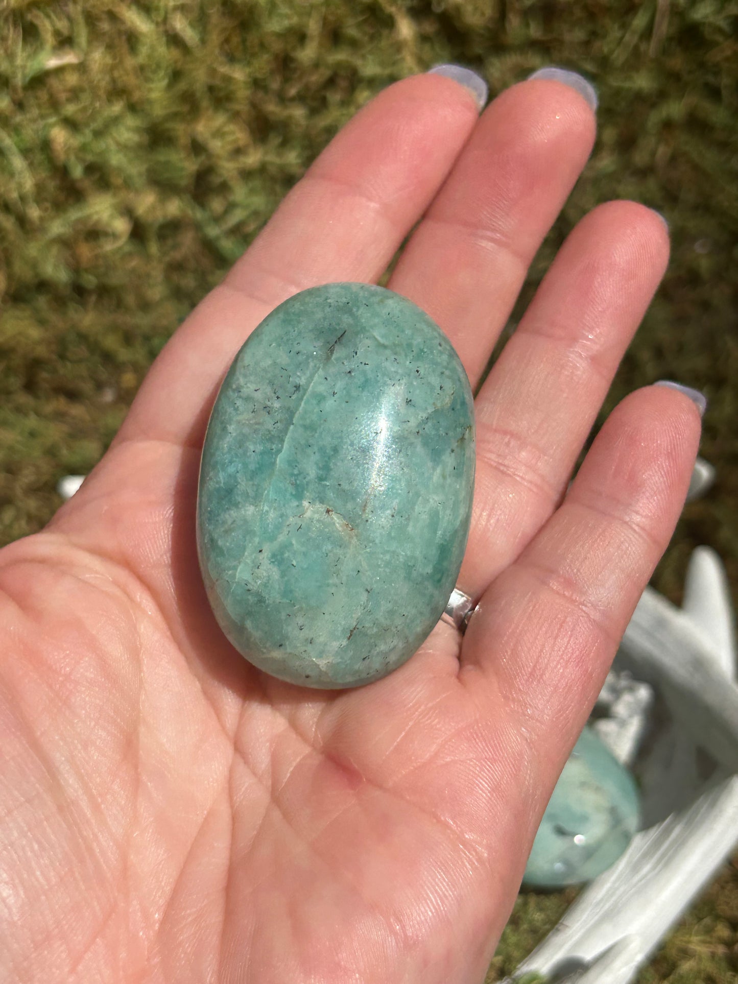Amazonite Palm Stones