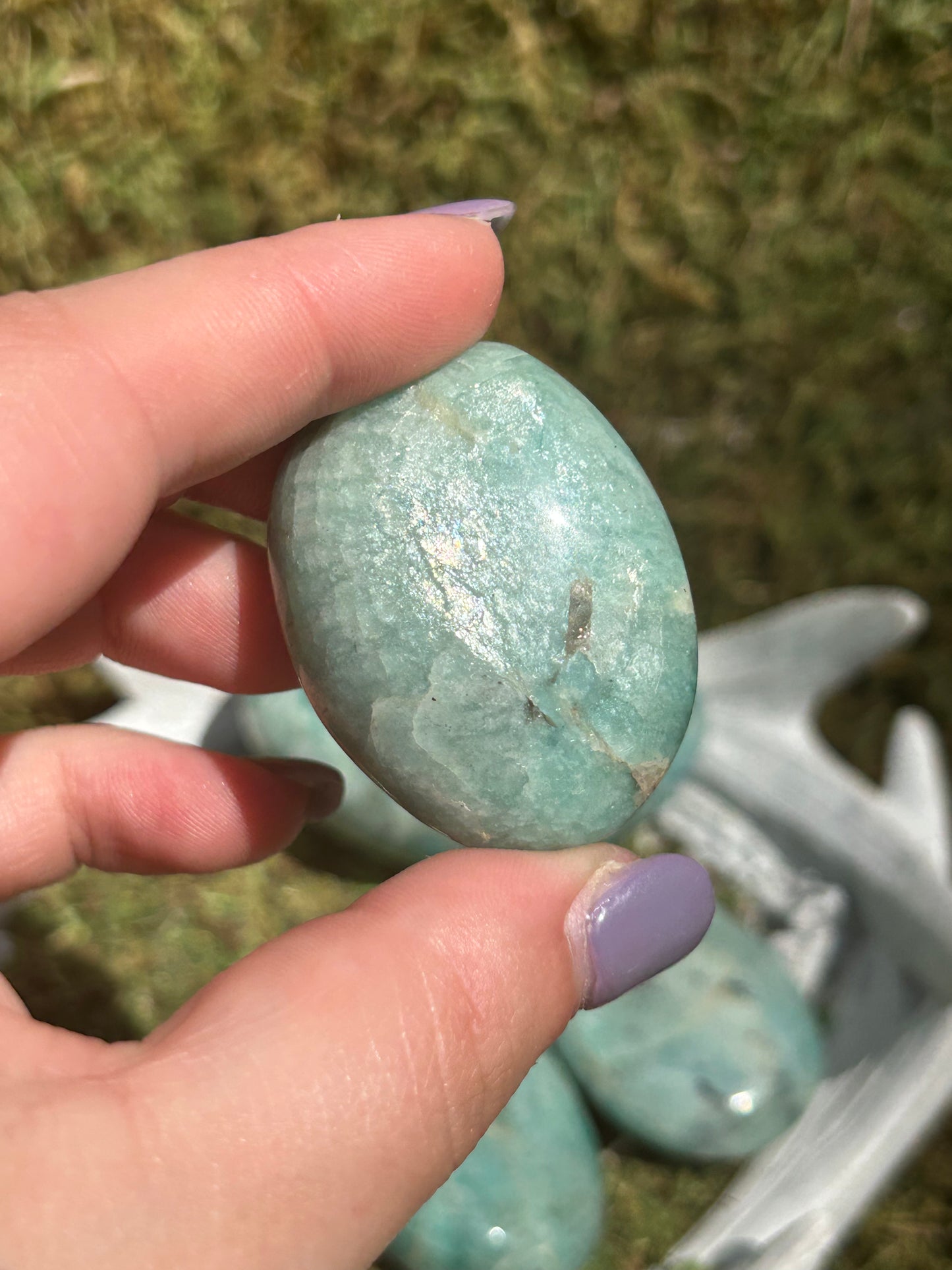 Amazonite Palm Stones