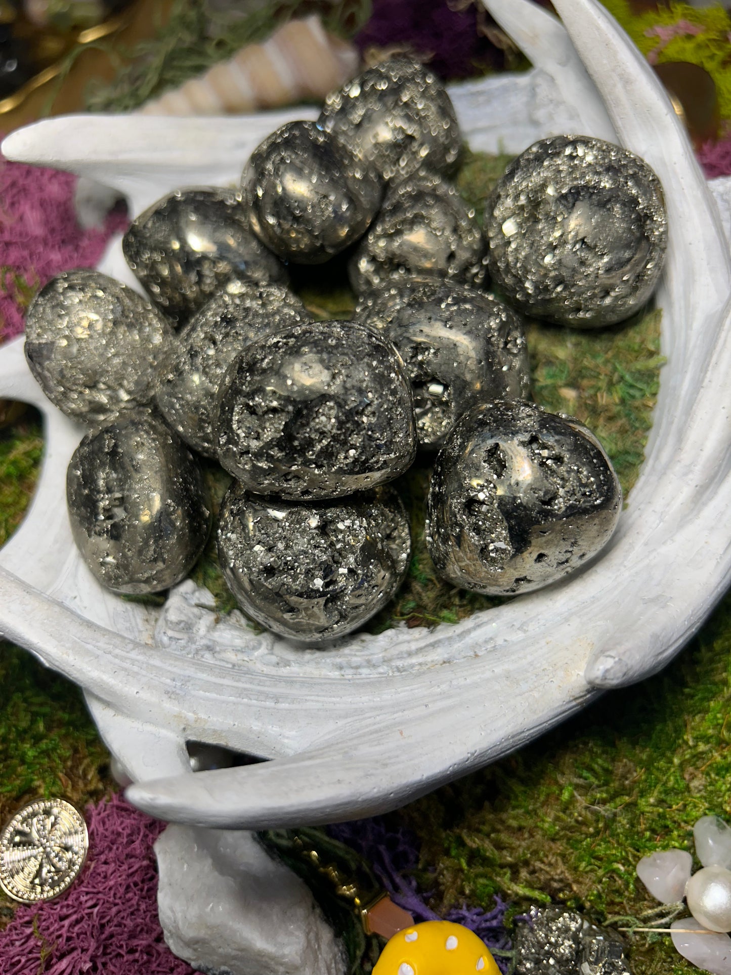 Beautiful Pyrite Tumble Stones