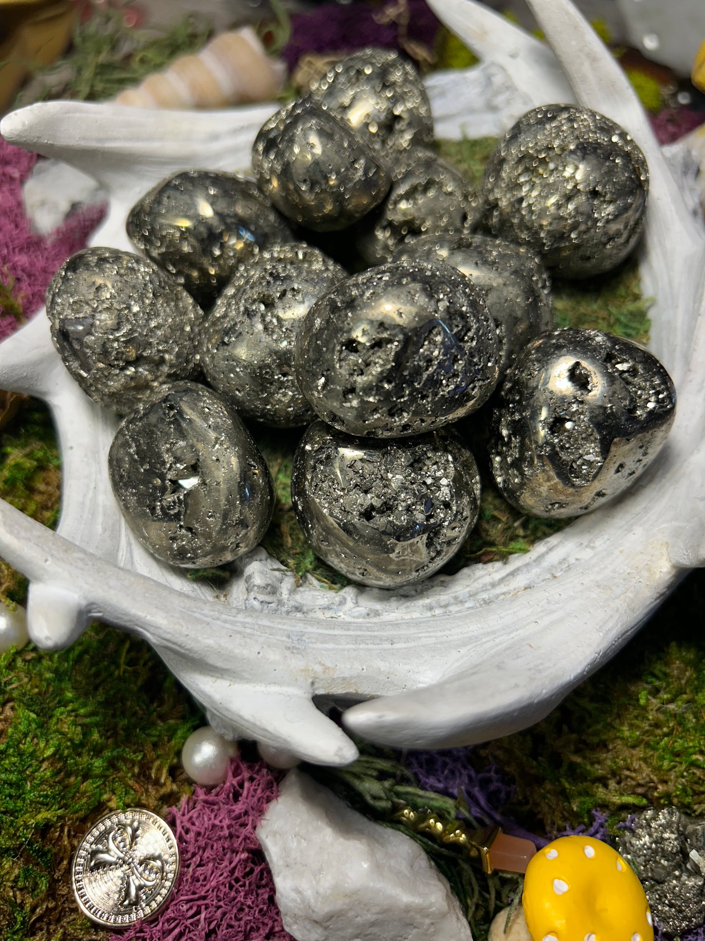 Beautiful Pyrite Tumble Stones