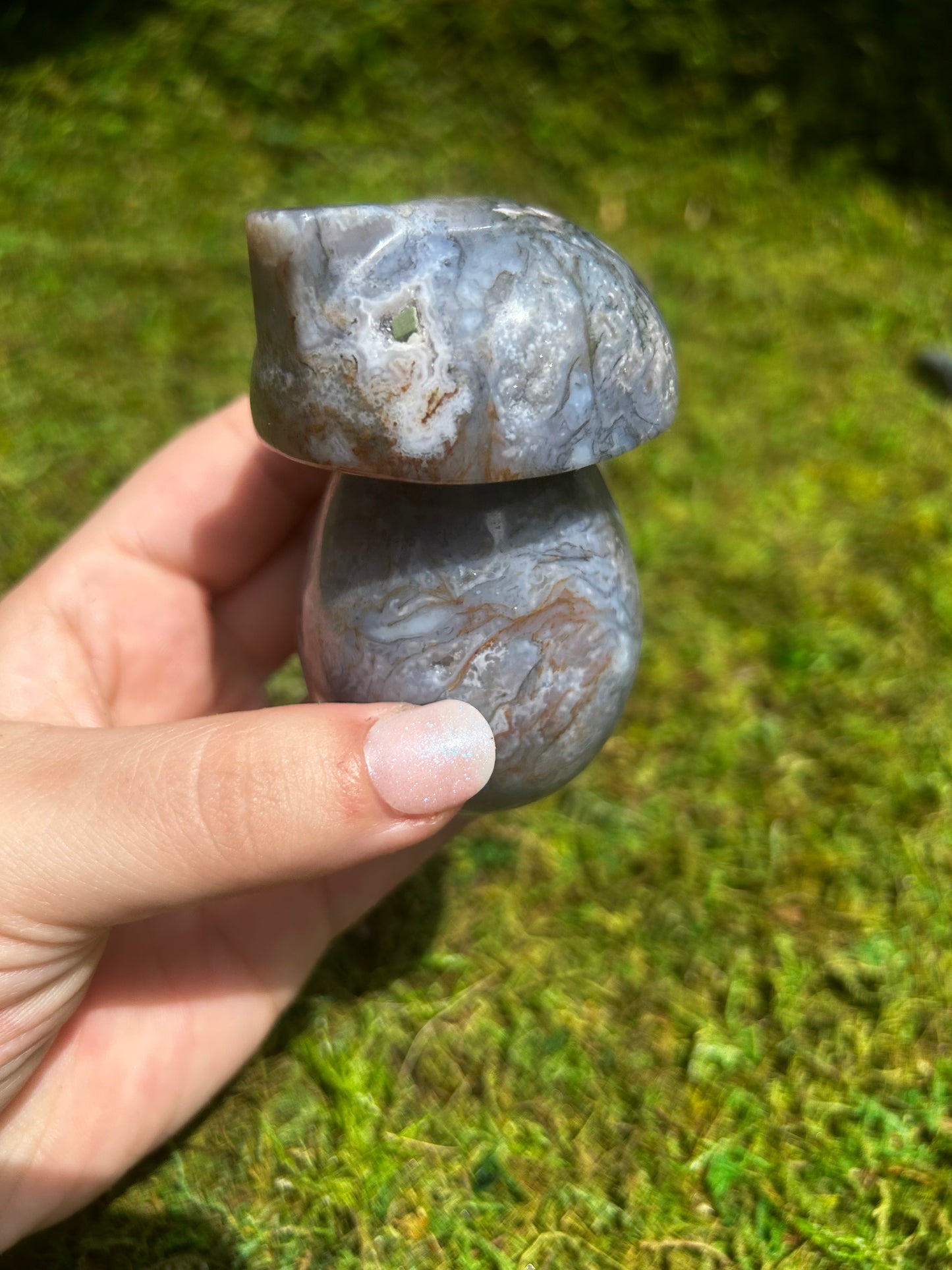 Moss Agate Mushroom House