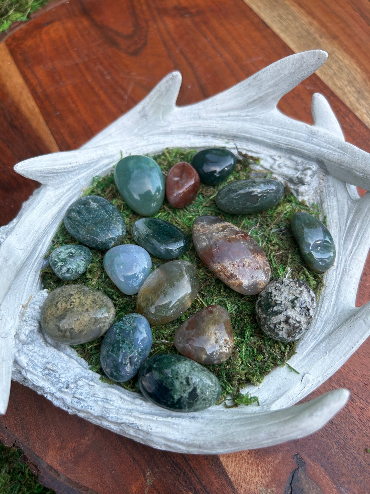 Moss Agate Tumble