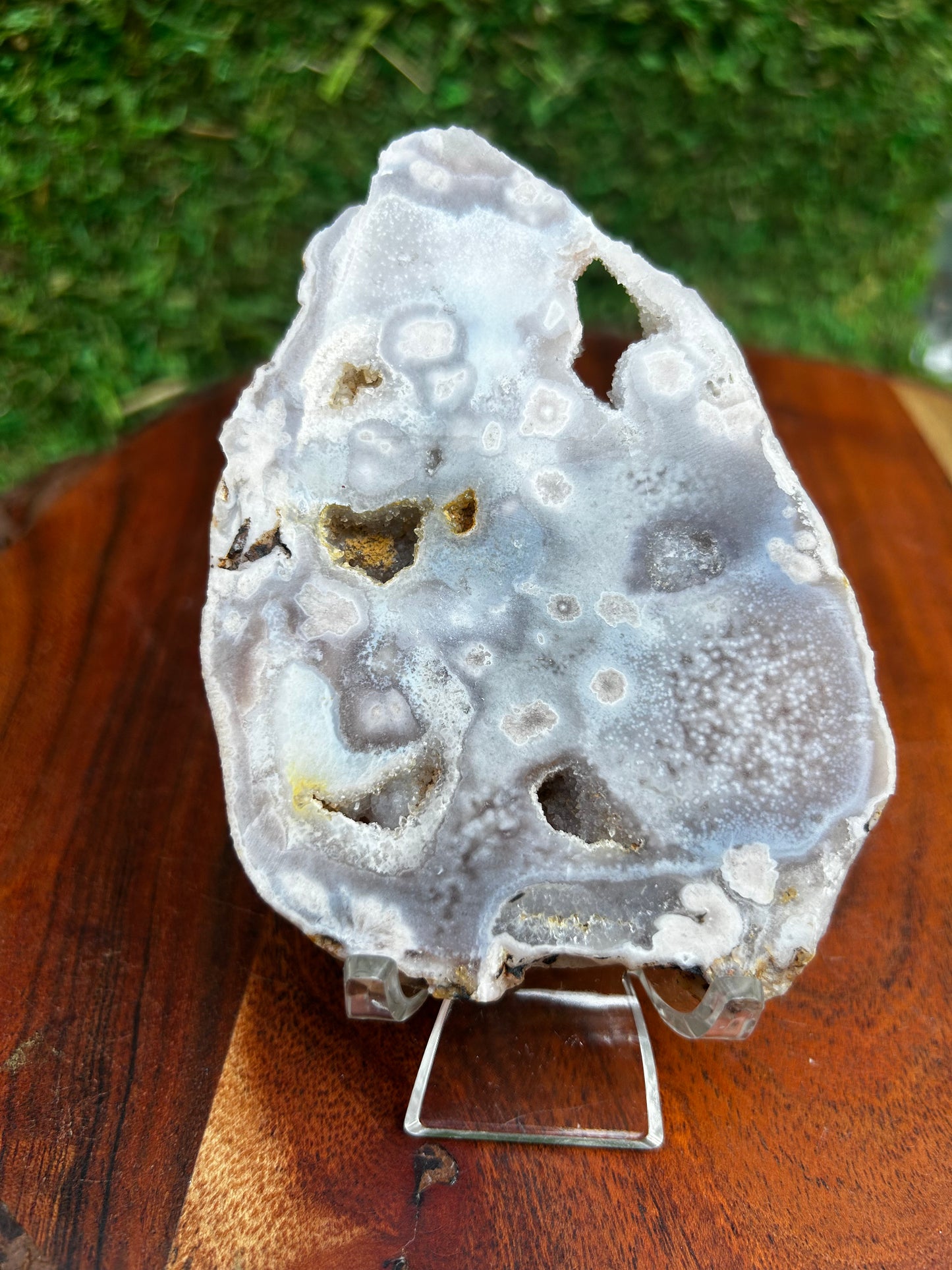 Pink Amethyst and Flower Agate Slab