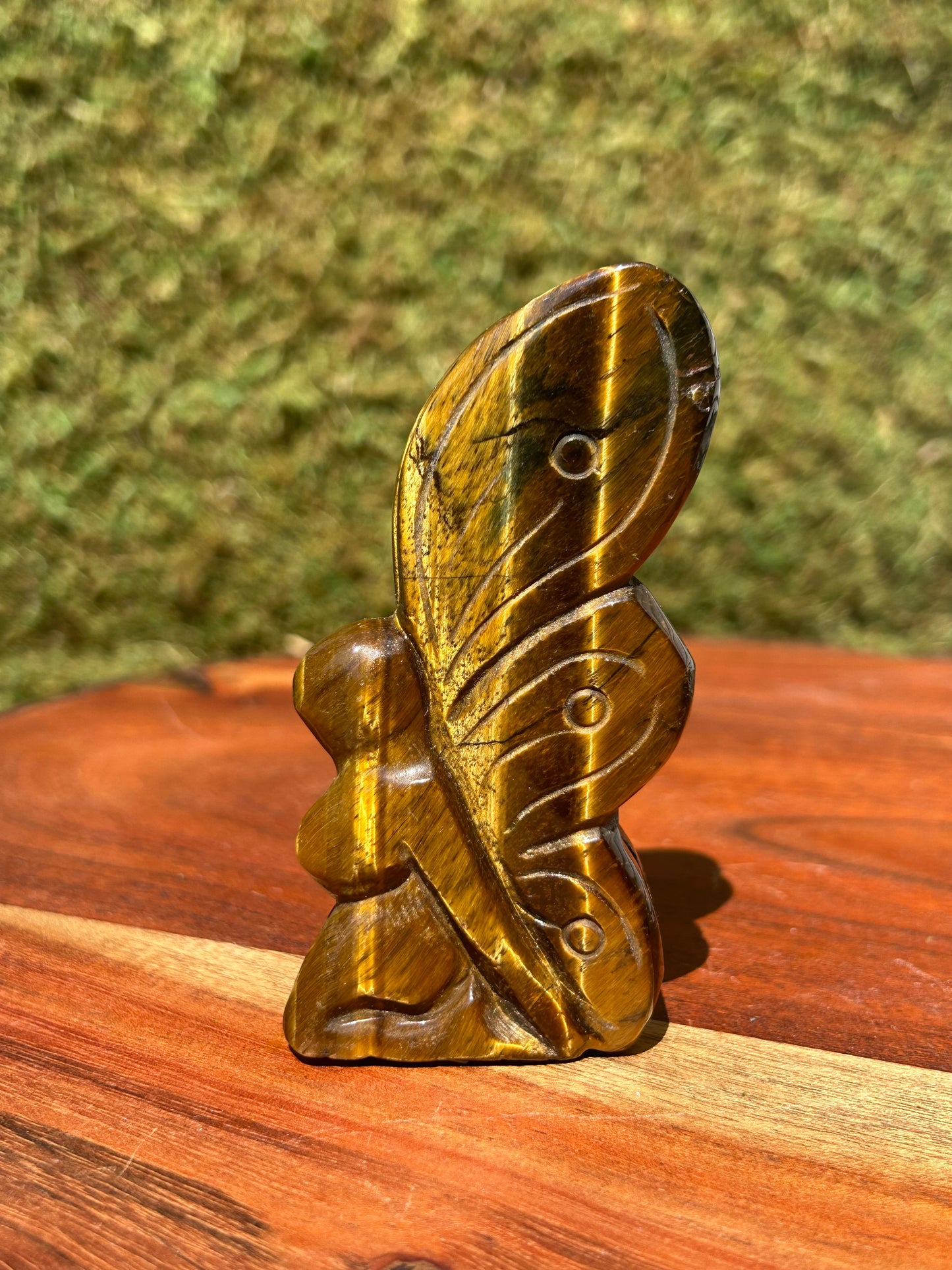 Tigers Eye Fairy Carving