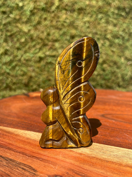 Tigers Eye Fairy Carving