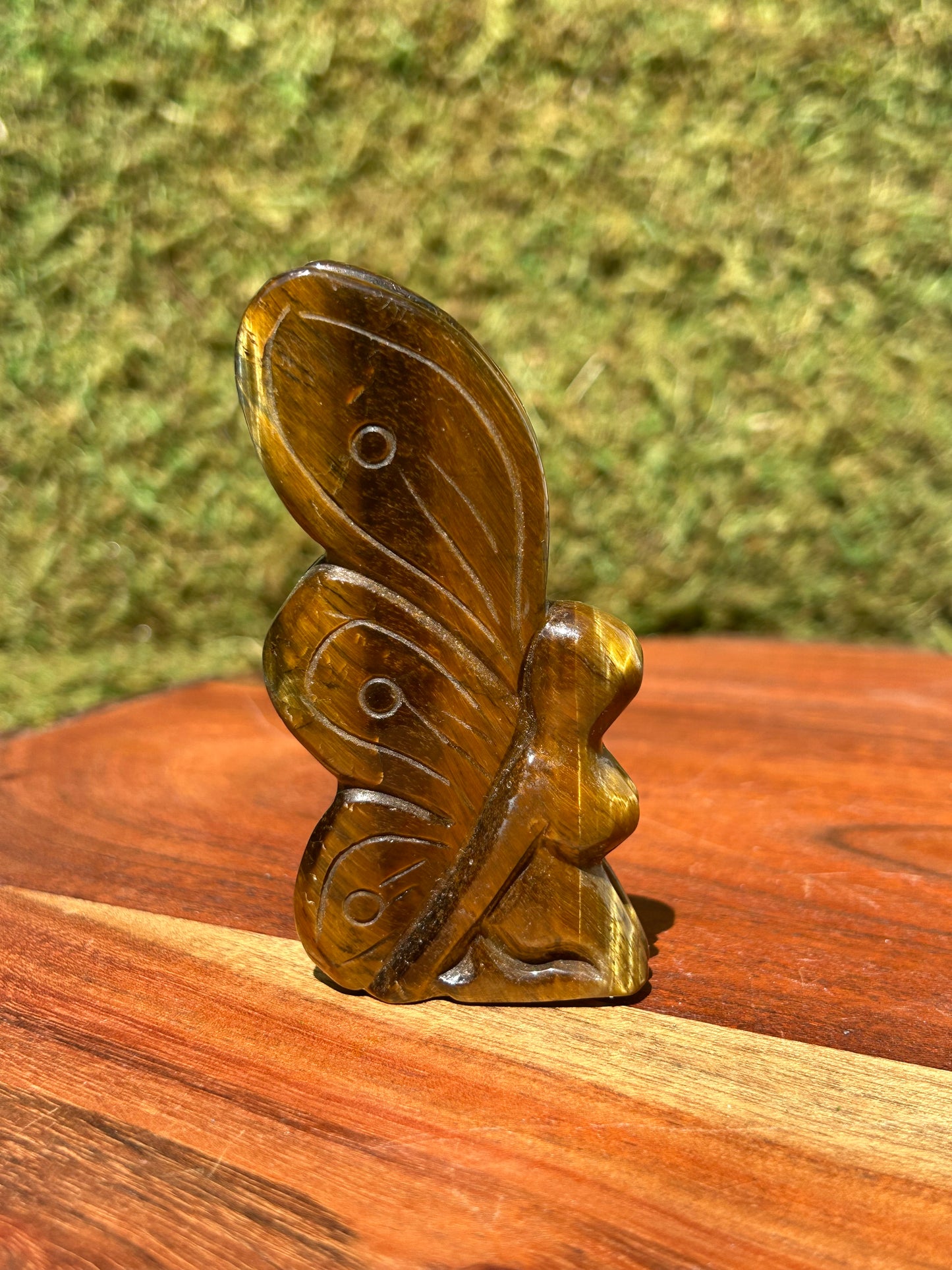 Tigers Eye Fairy Carving