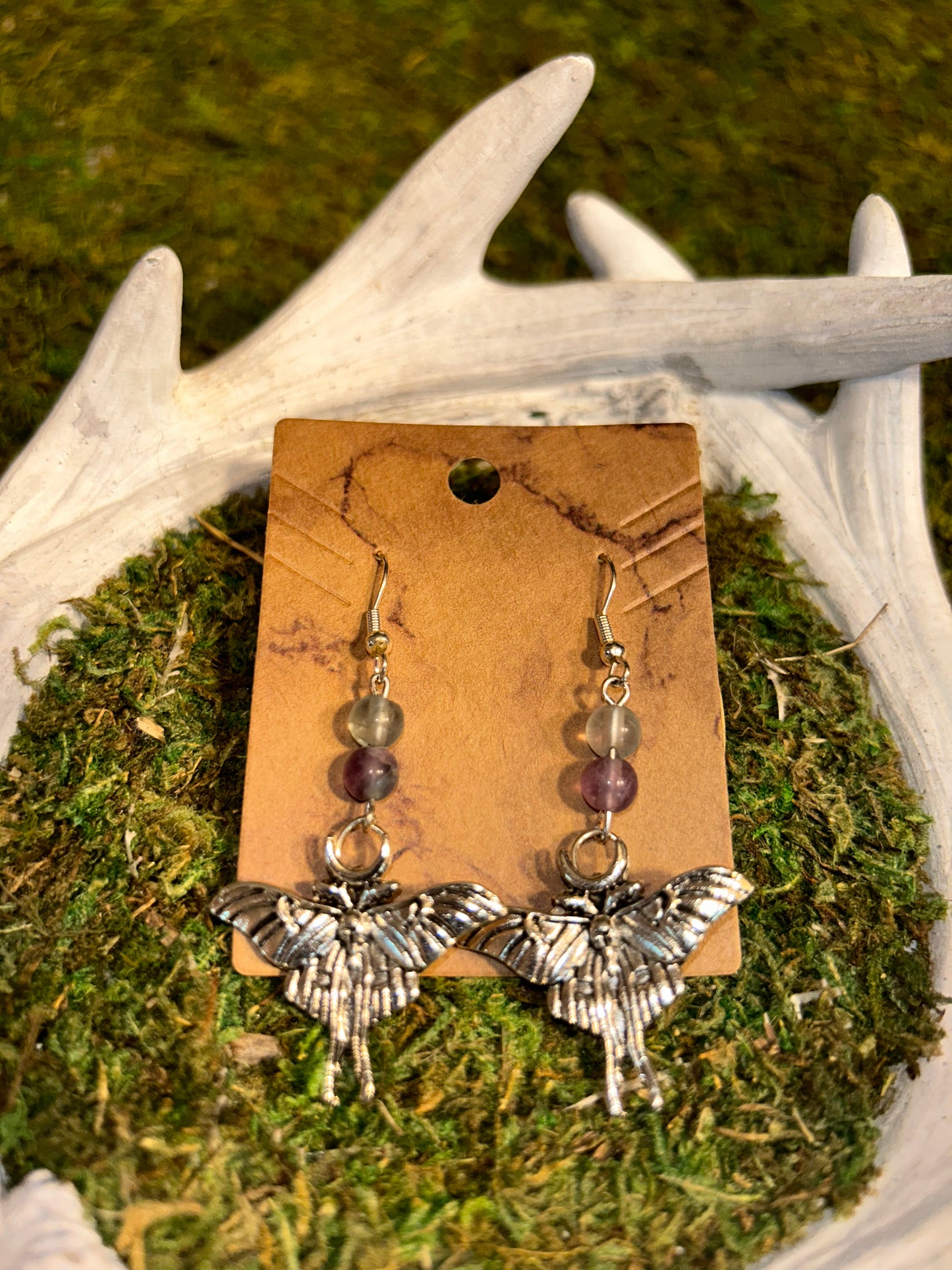 Luna Moth Mantra Earrings