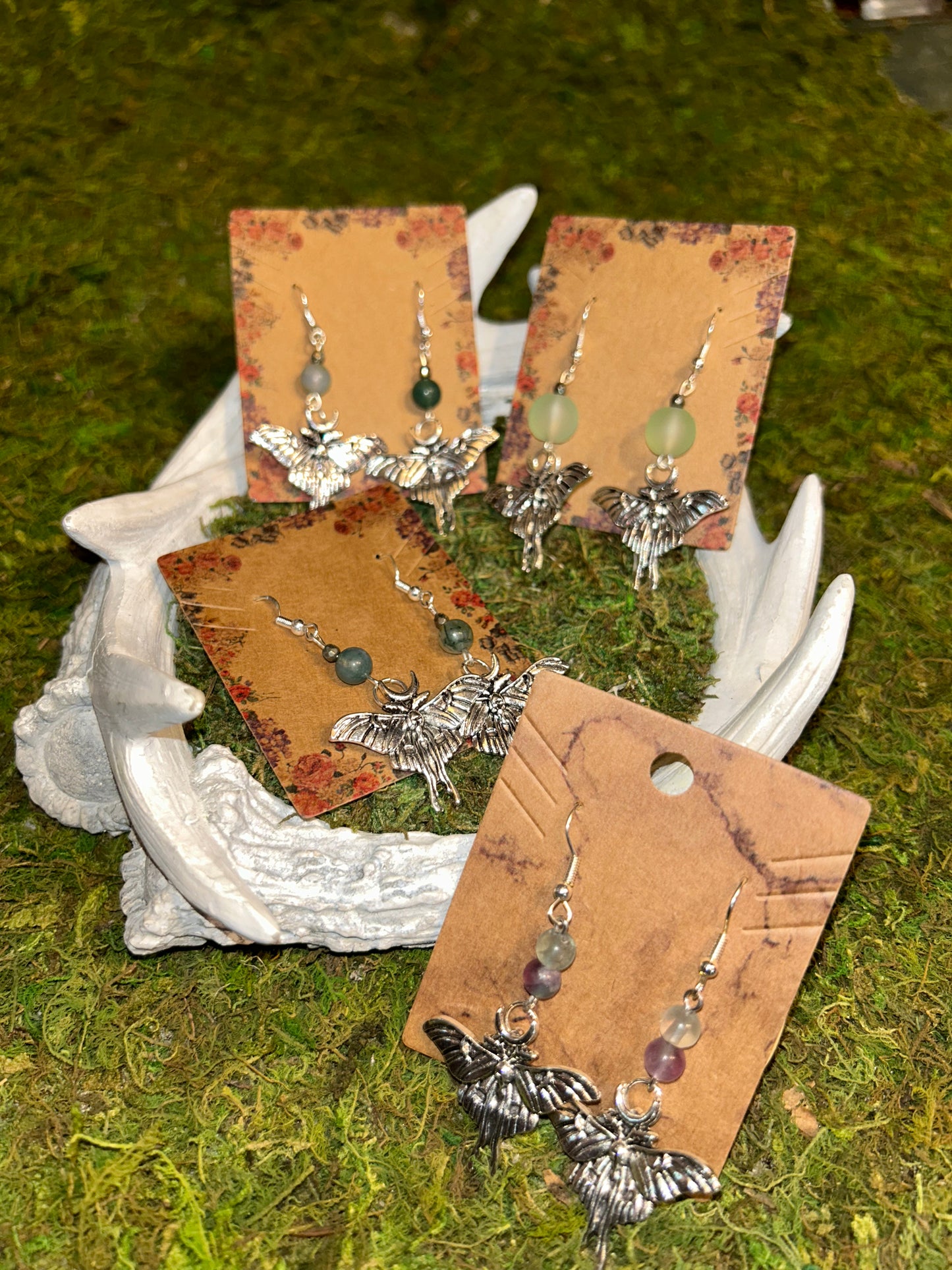 Luna Moth Mantra Earrings