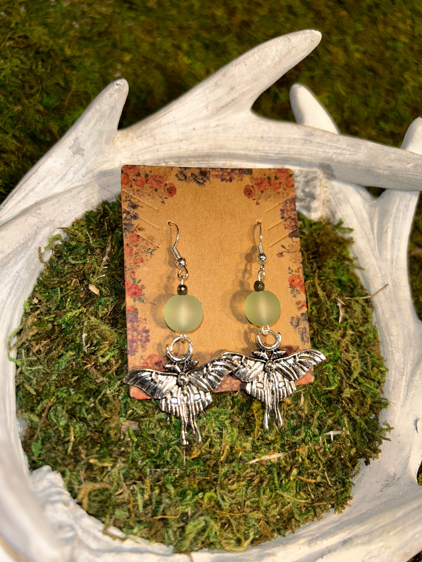 Luna Moth Mantra Earrings