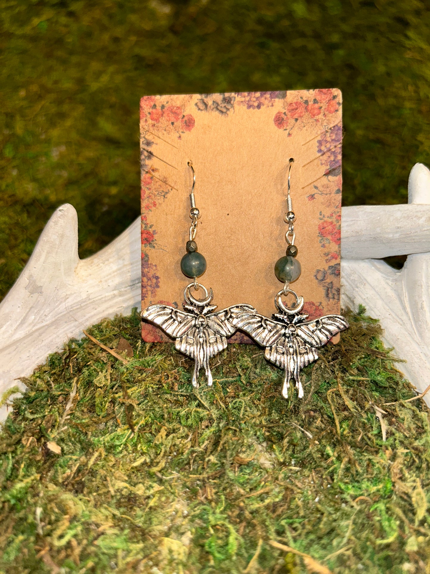 Luna Moth Mantra Earrings