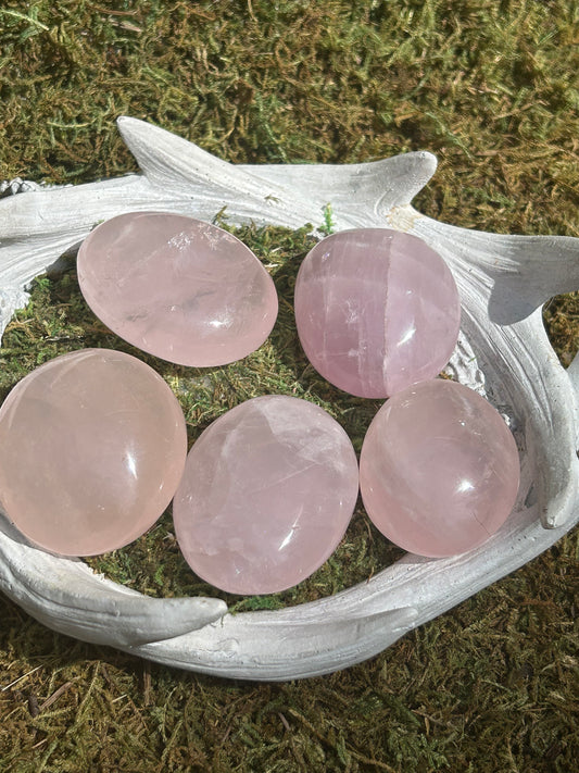 Stunning Rose Quartz Palm Stones