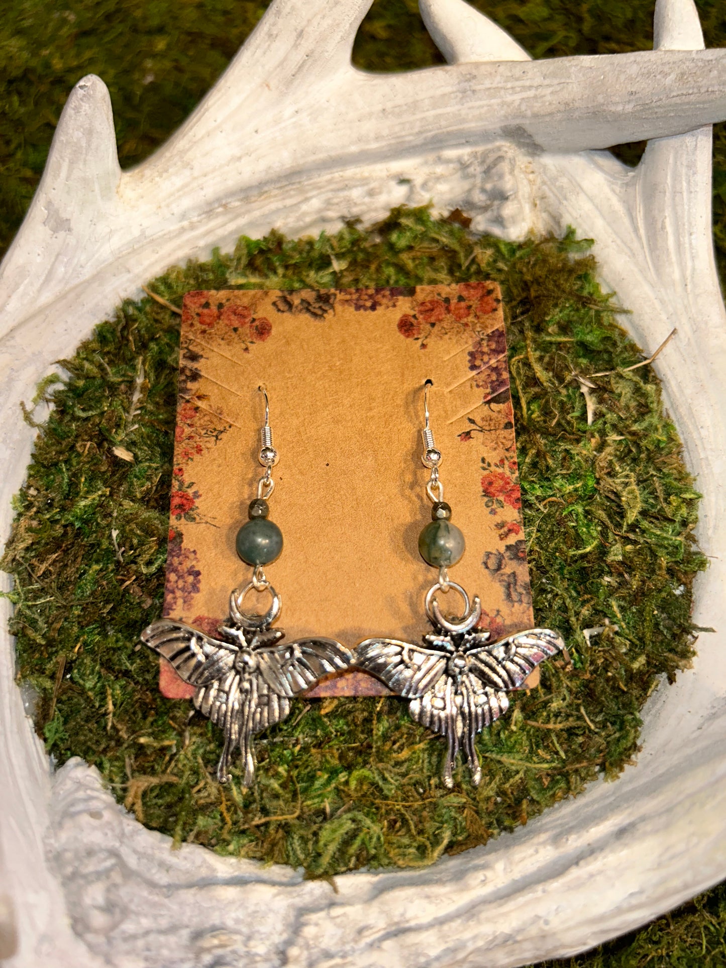 Luna Moth Mantra Earrings