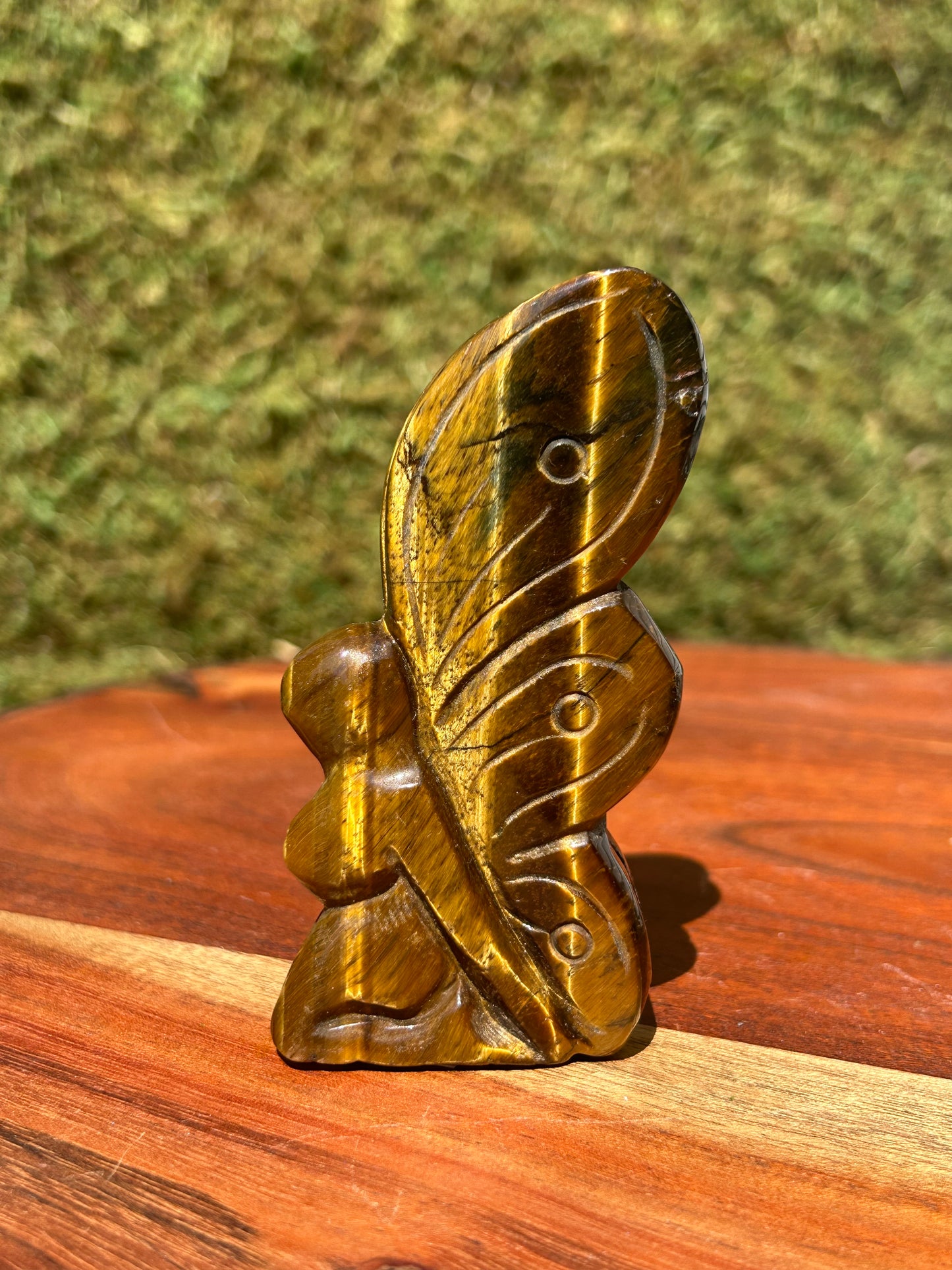 Tigers Eye Fairy Carving