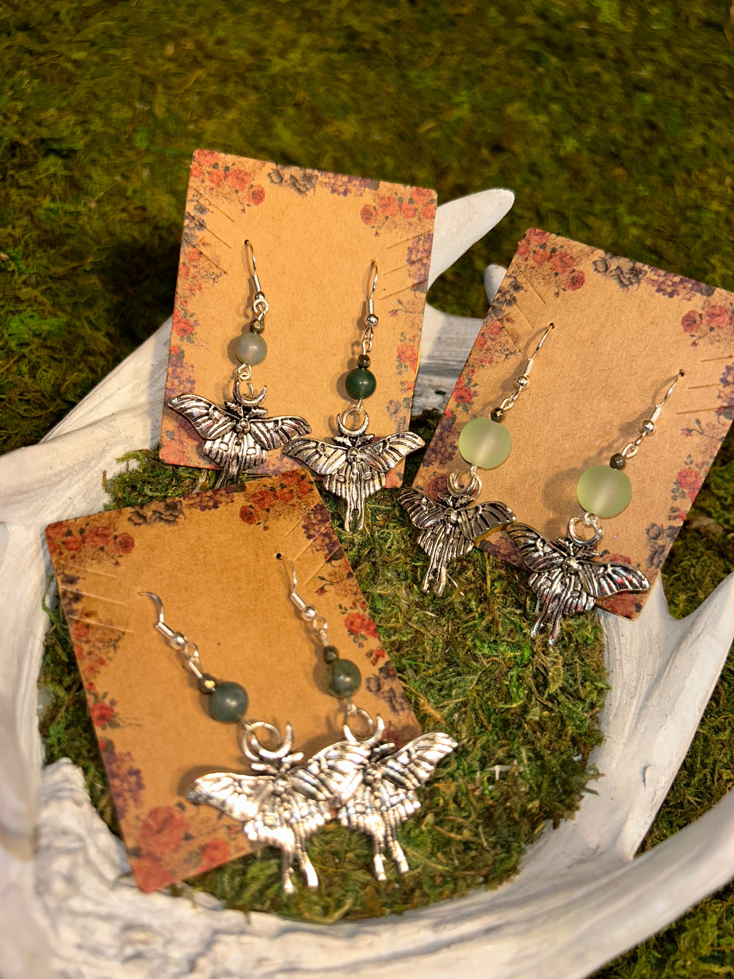 Luna Moth Mantra Earrings