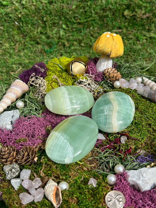 Pistachio Calcite Palmstones