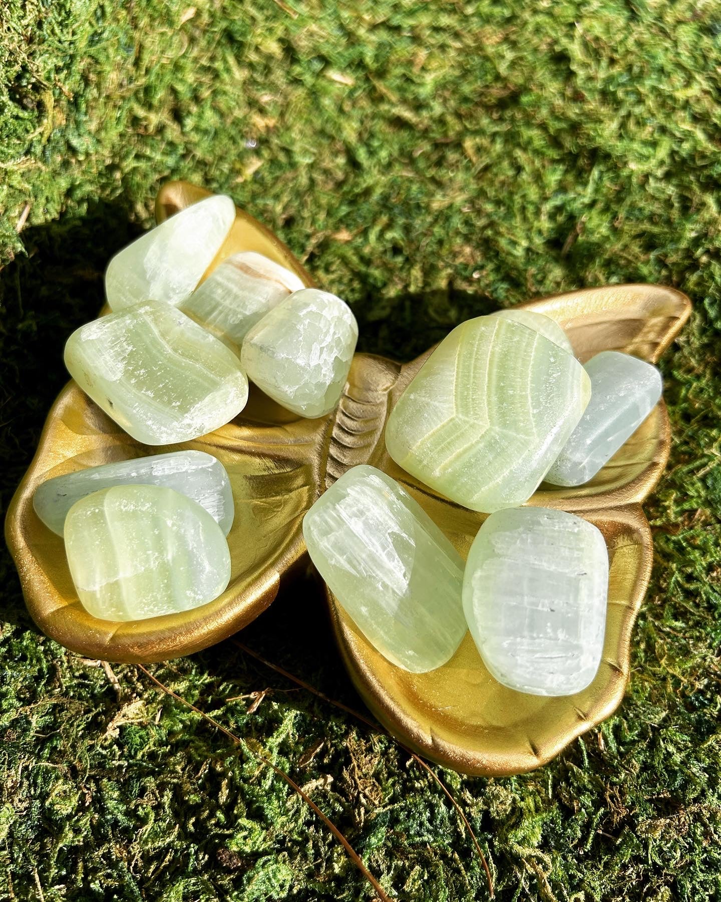Pistachio Calcite Tumbled Stones