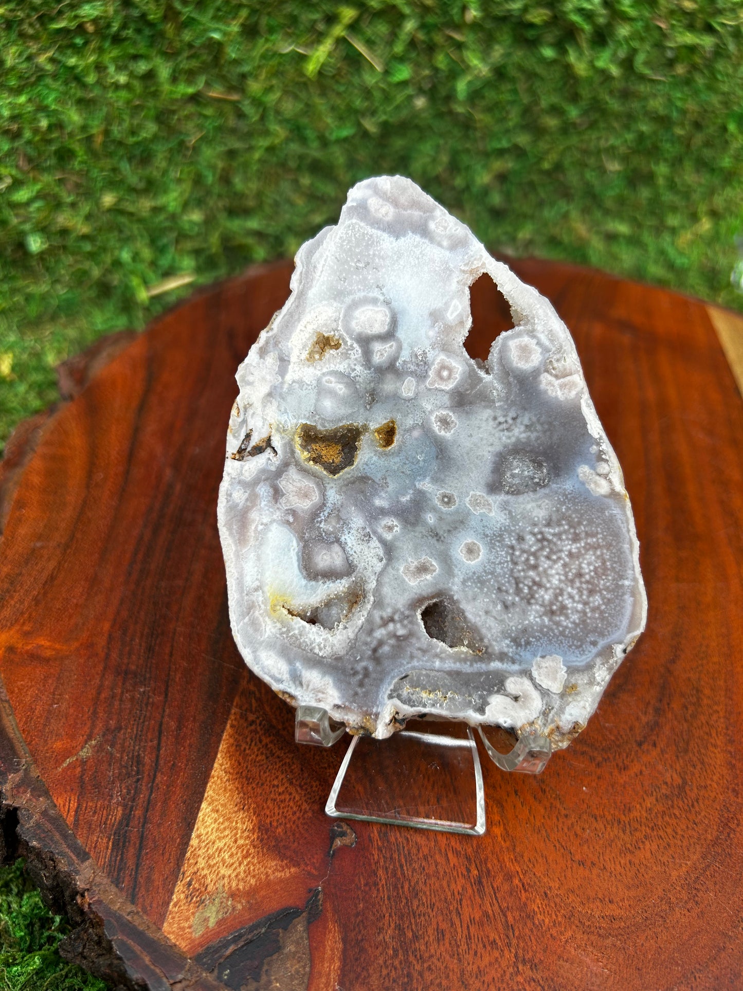 Pink Amethyst and Flower Agate Slab