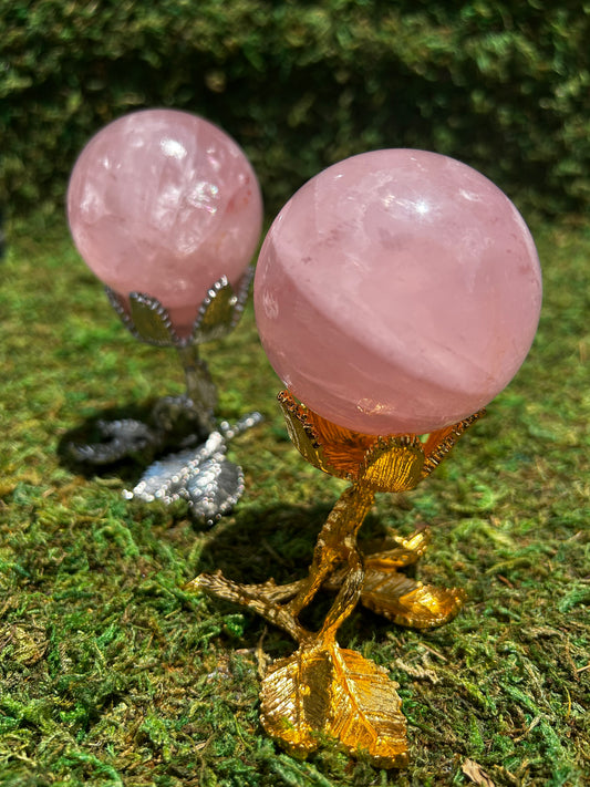 Starlight Rose Quartz Sphere