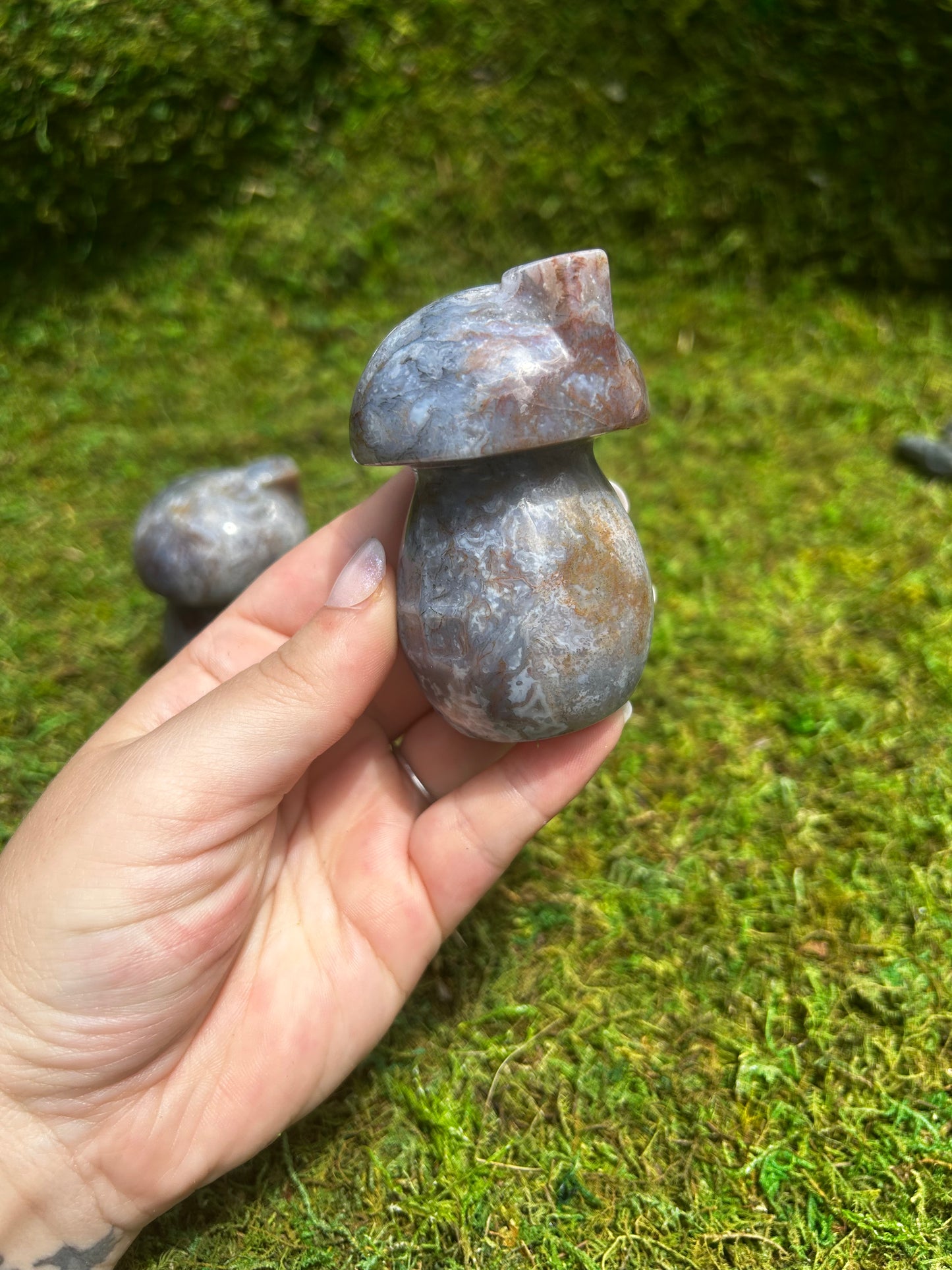 Moss Agate Mushroom House