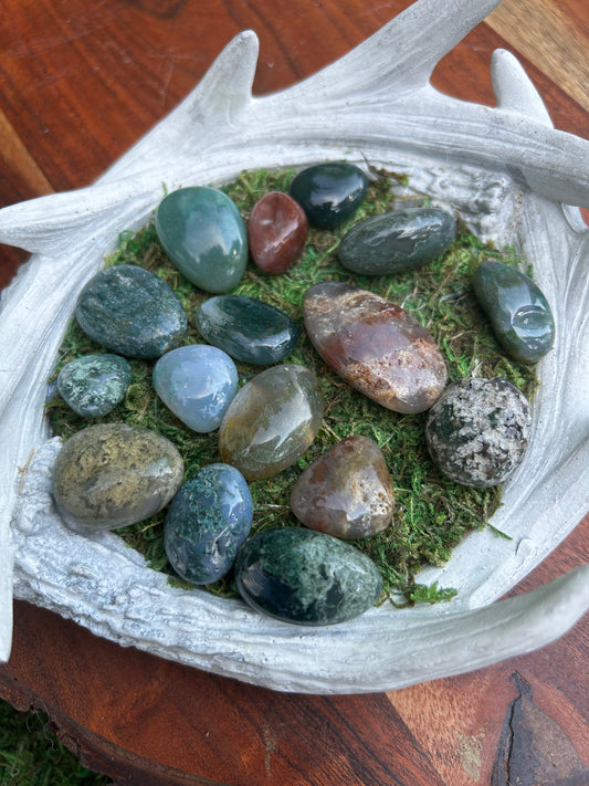 Moss Agate Tumble