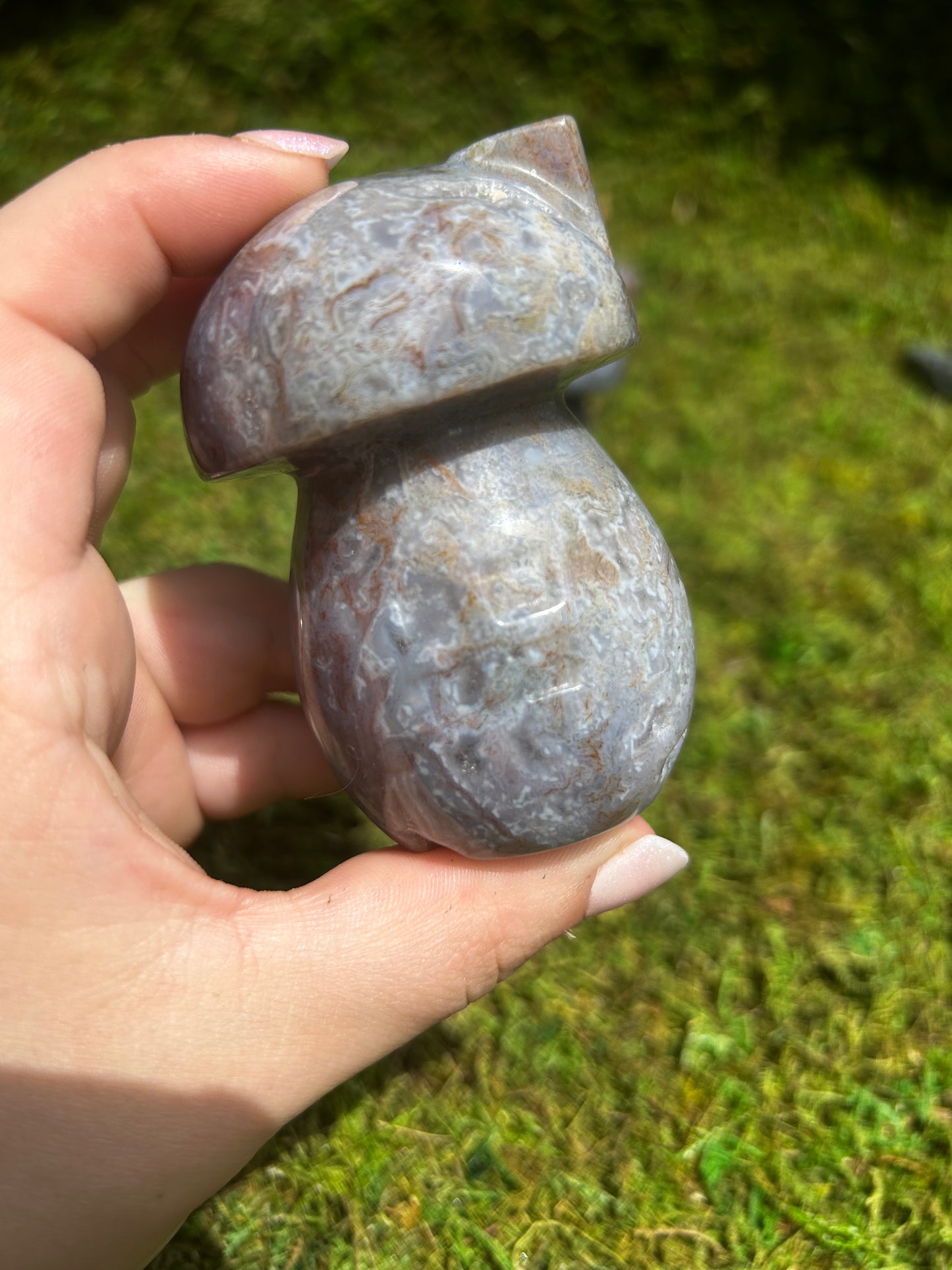 Moss Agate Mushroom House