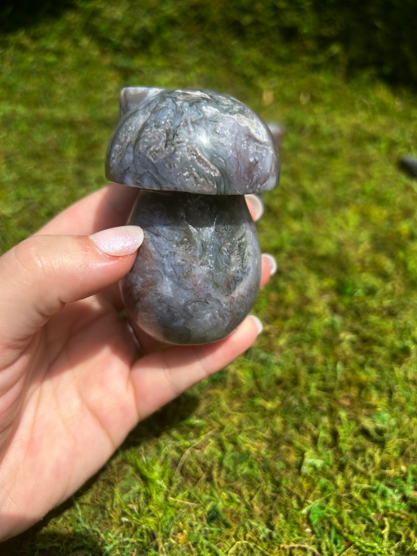 Moss Agate Mushroom House
