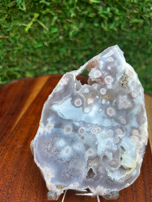 Pink Amethyst and Flower Agate Slab